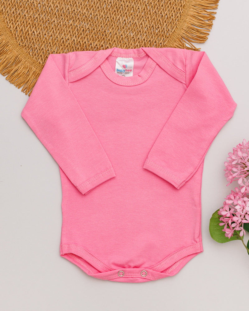 Body Suedine Longo Rosa Liso