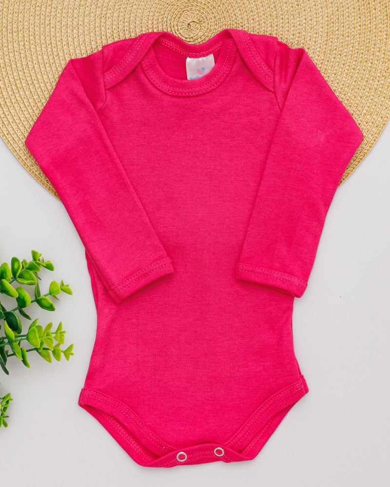 Body Suedine Longo Rosa Pink Liso
