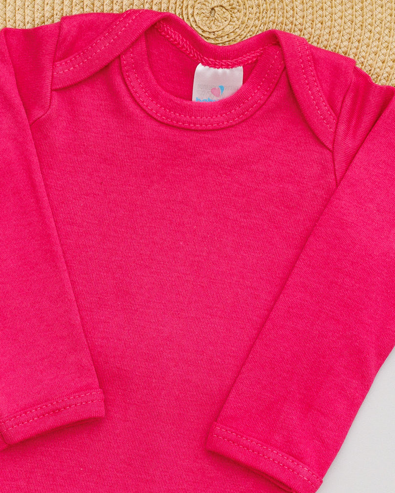 Body Suedine Longo Rosa Pink Liso