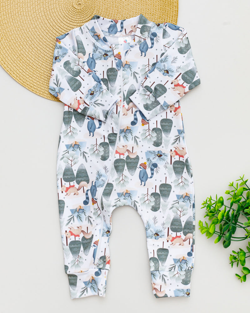 Macacão Bebê Térmico Estampado Inverno Bichinhos