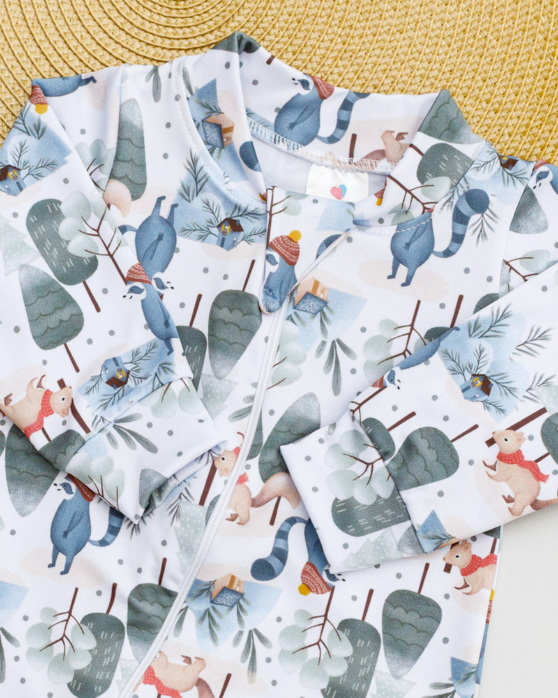 Macacão Bebê Térmico Estampado Inverno Bichinhos