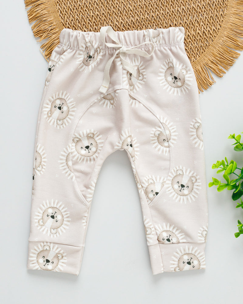 Calça Bebê MoleCotton Leão Bege