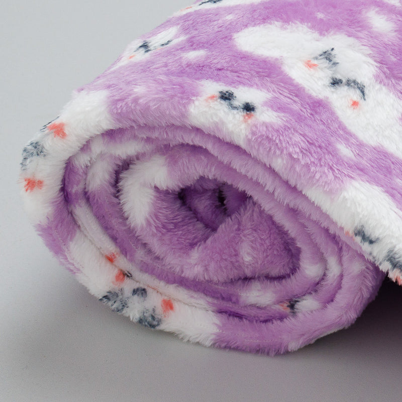 Manta para Bebê Fleece Cor Lilás Estampado Nuvemzinha