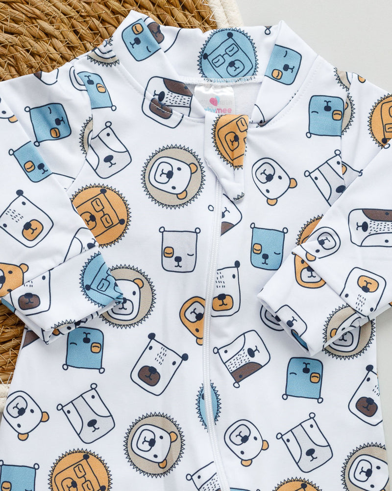 Macacão Bebê Térmico Estampado Bichinhos