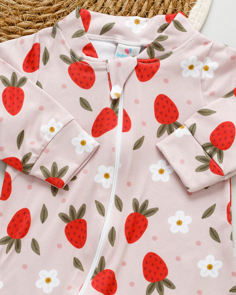 Macacão Bebê Térmico Estampado Morango