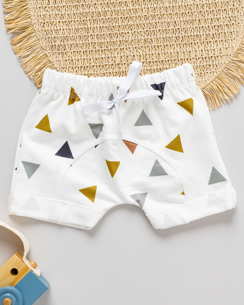 Bermuda Bebê MoleCotton Estampado Triângulo