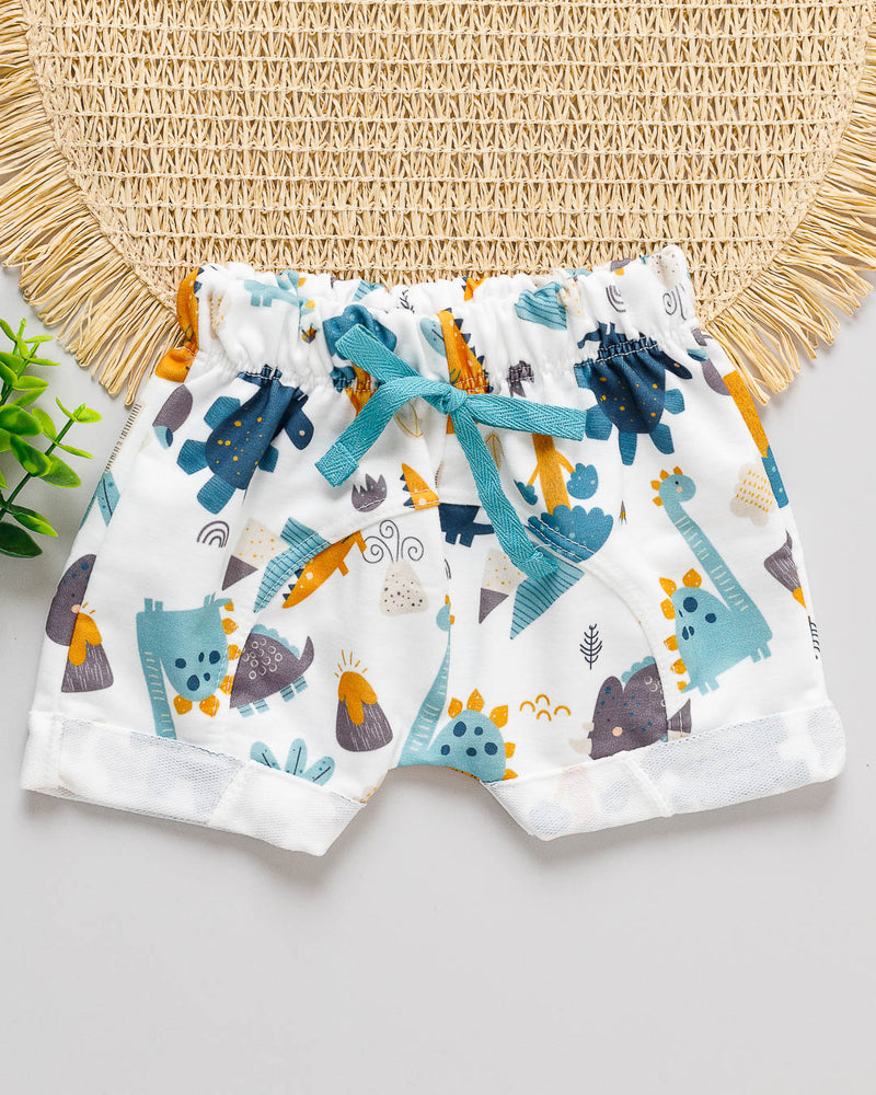 Bermuda Bebê MoleCotton Estampado Dino