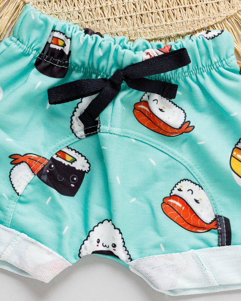 Bermuda Bebê MoleCotton Estampado Sushi