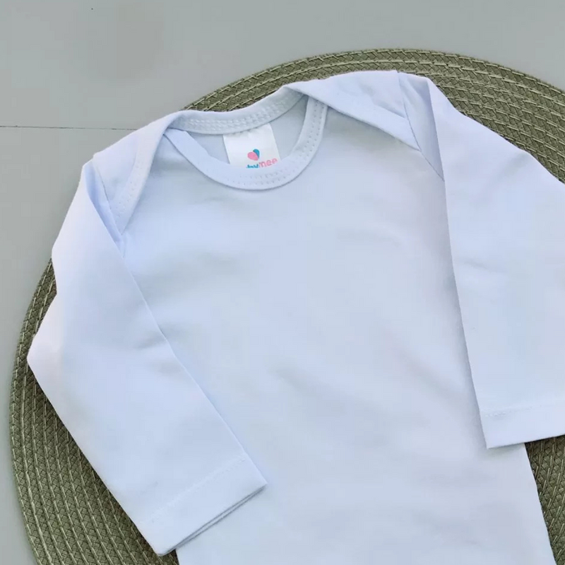 Body Cotton Bebê Longo Branco