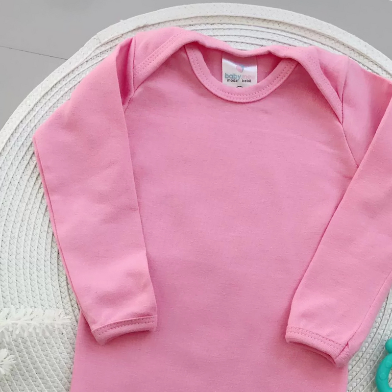 Body Cotton Longo Rosa