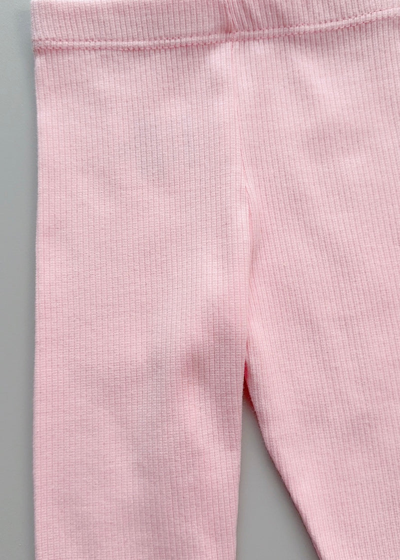 Calça Canelada Rosa Bebê