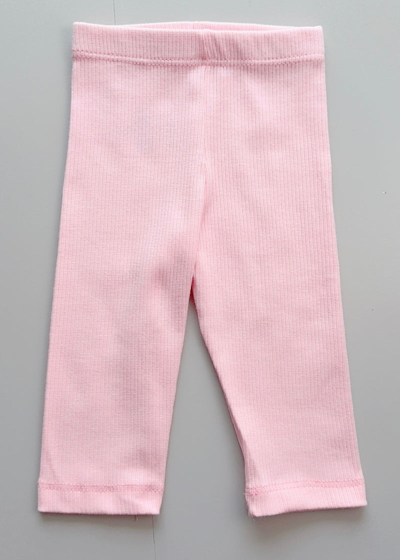 Calça Canelada Rosa Bebê