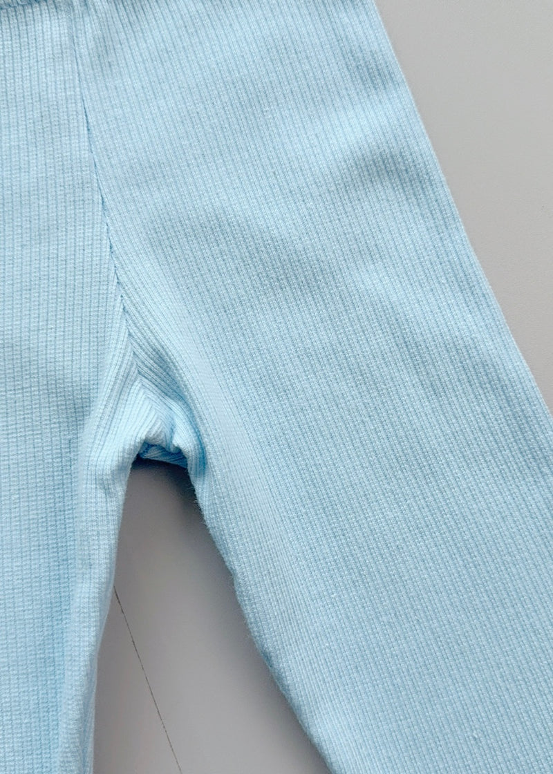 Calça Canelada Azul Bebê