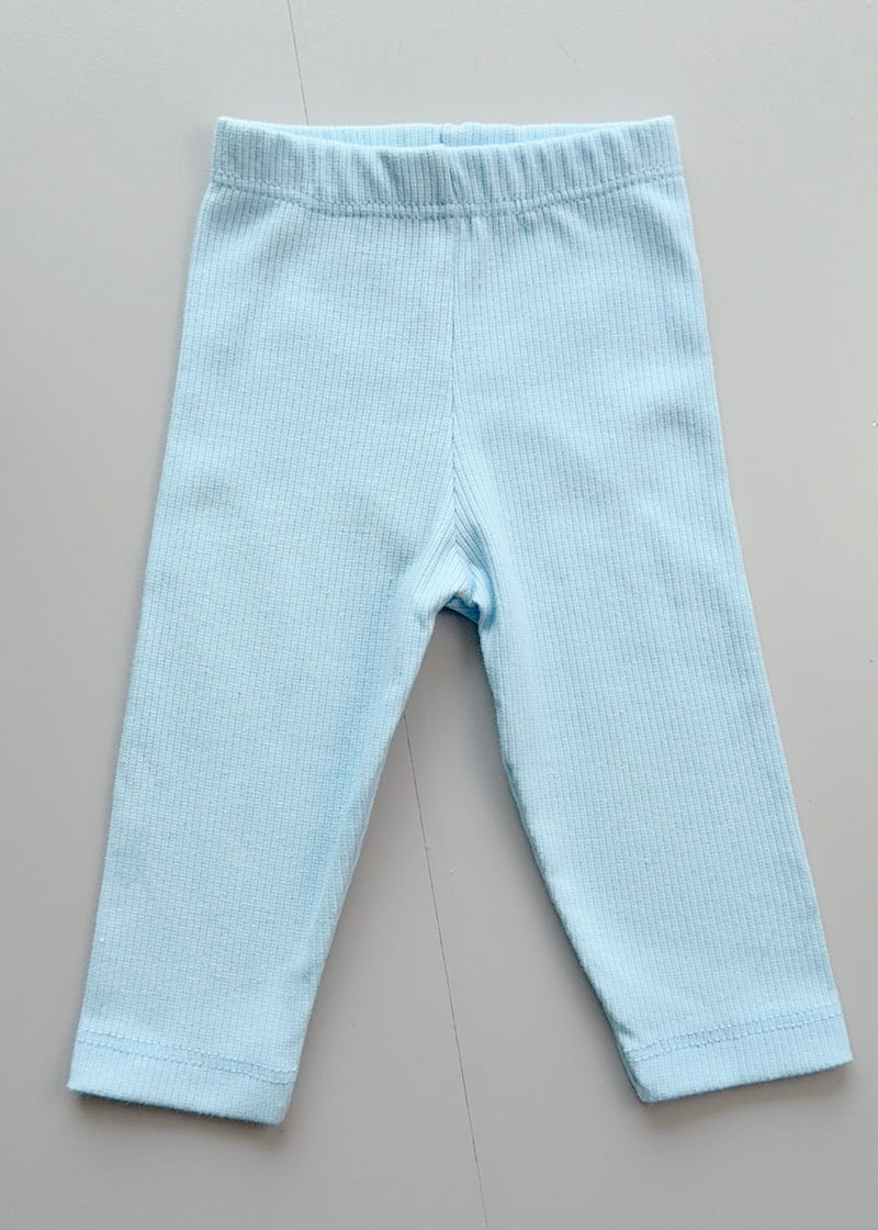 Calça Canelada Azul Bebê