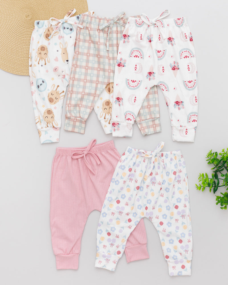 Kit 3 Calças Sortidas Bebê Meia Estação Menina