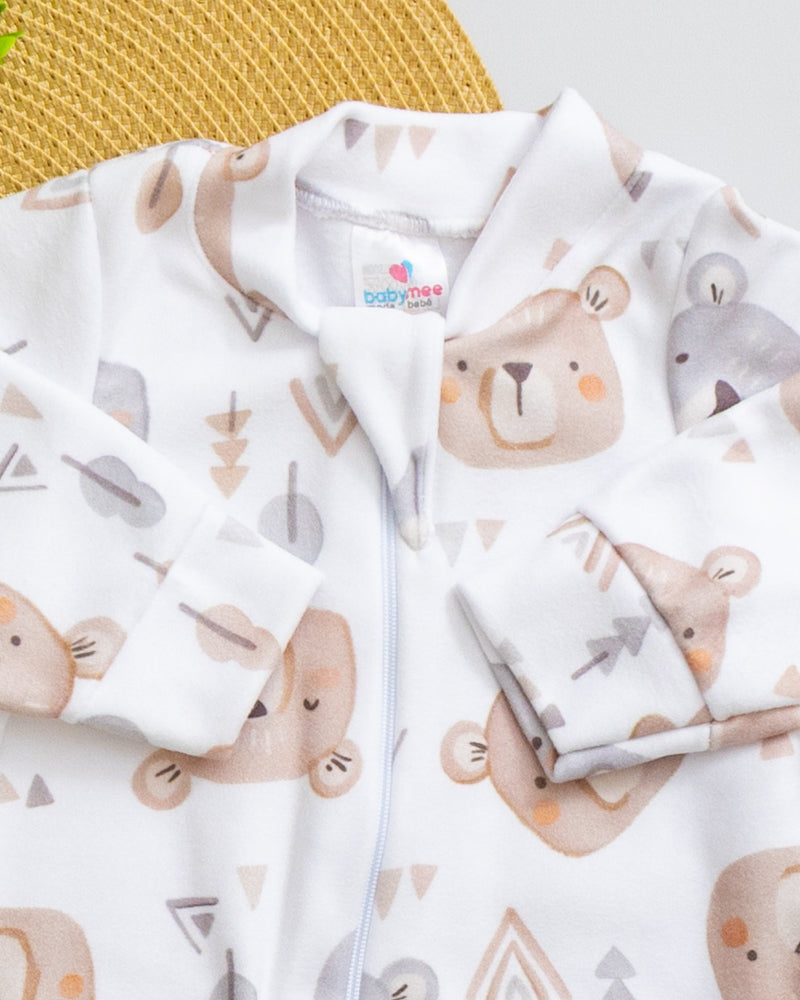 Macacão Bebê Soft Estampado Ursinhos