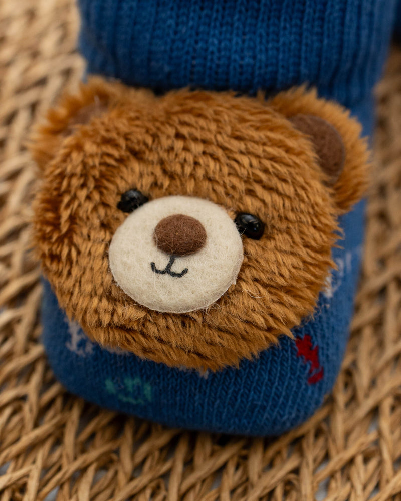 Meia Fun Socks Bebê Ursinho Azul