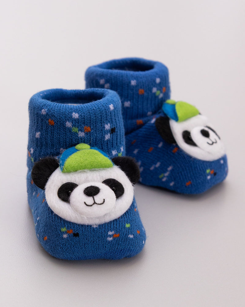 Meia Fun Socks Bebê Pandinha Azul Bolinha