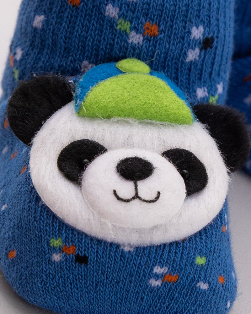 Meia Fun Socks Bebê Pandinha Azul Bolinha