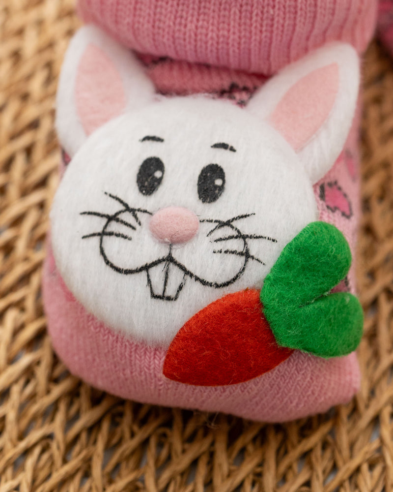 Meia Fun Socks Bebê Rosa Coelhinha