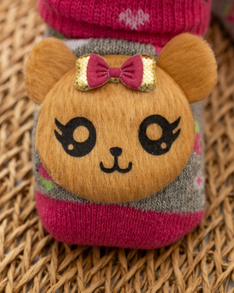 Meia Fun Socks Bebê Rosa Ratinha