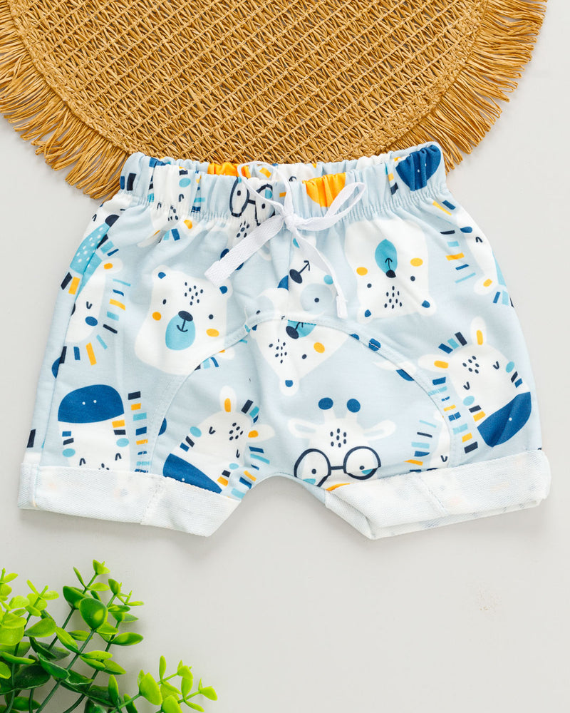 Bermuda Bebê MoleCotton Estampada Girafa Óculos