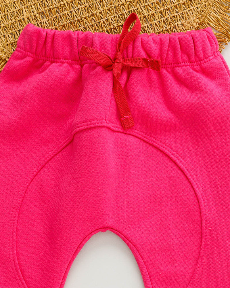 Calça Saruel Moletom Peluciado Rosa Pink