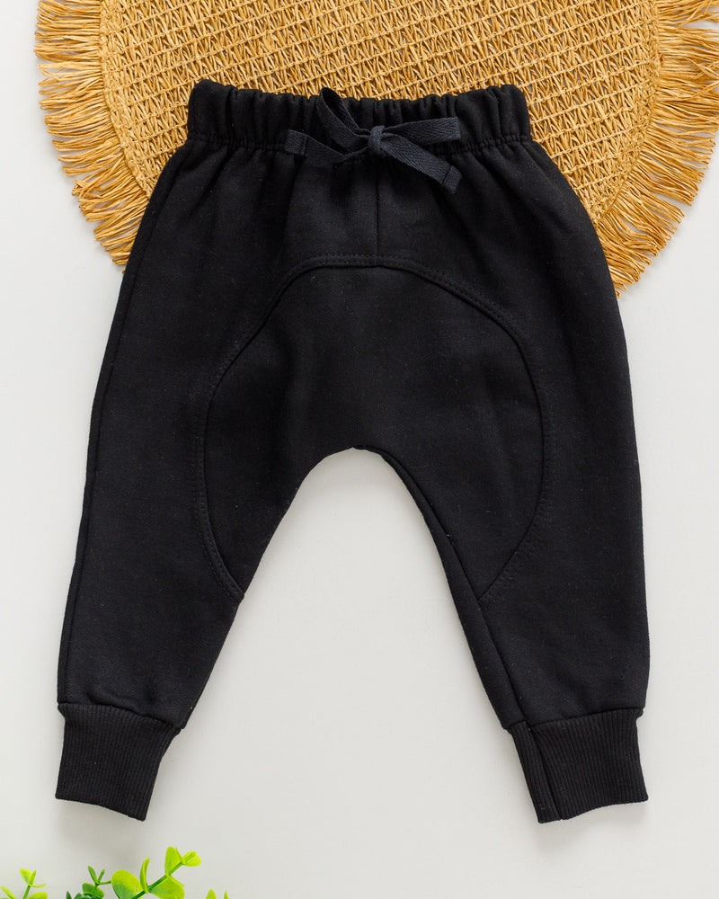 Calça Saruel Moletom Peluciado Preto