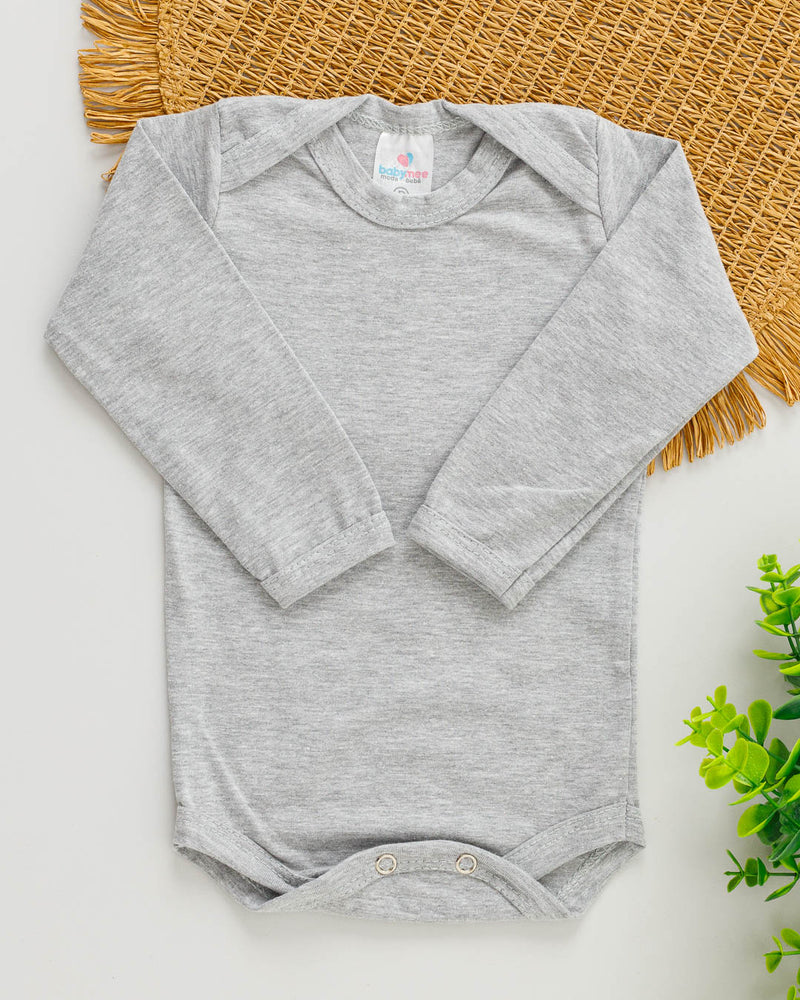 Body Cotton Bebê Longa Mescla